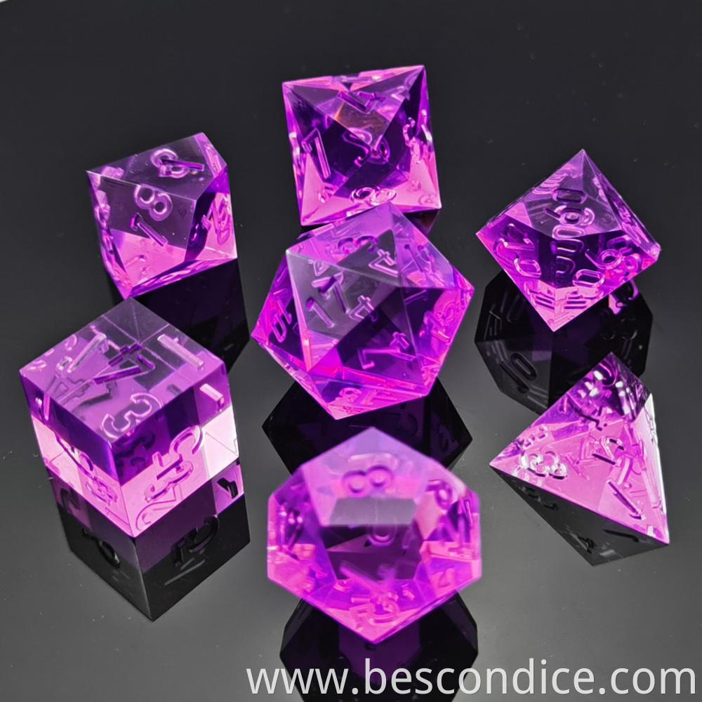 Colorful Crystal Handmade Poyhedral Dice 3